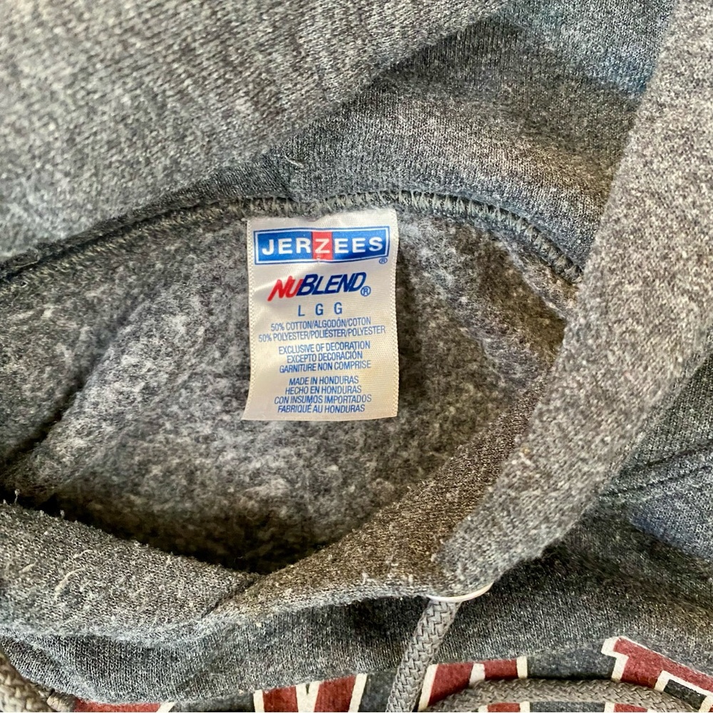 Vintage Harvard University Hoodie Men’s L Grey Jerzees Pullover Sweatshirt Y2K - Picture 8 of 8
